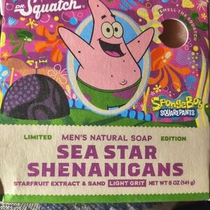 Dr. Squatch Sea Star Shenanigans Men's Natural Soap — Pink & Green